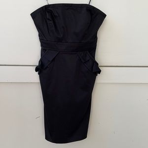 J. Crew Black Strapless Dress